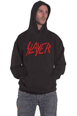 Slayer Kapuzenpullover Distressed Band Logo Nue offiziell Herren Schwarz S von Slayer