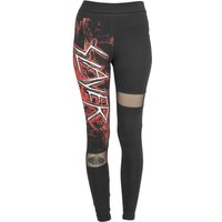 Slayer Leggings - Mongo - S bis XL - für Damen - Größe S - schwarz  - Lizenziertes Merchandise! von Slayer