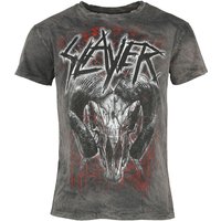 Slayer T-Shirt - Mongo Logo - S bis 4XL - für Männer - Größe S - charcoal  - Lizenziertes Merchandise! von Slayer