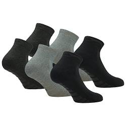 Slazenger 6 Paar Herren Quarter Socken, Höhe über dem Knöchel, Frottee-Innensohle, ausgezeichnete Qualität aus gekämmter Baumwolle (Braune Mix, 39-42) von Slazenger