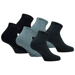 Slazenger 6 Paar Herren Quarter Socken, Höhe über dem Knöchel, Frottee-Innensohle, ausgezeichnete Qualität aus gekämmter Baumwolle (Grau Mix, 39-42) von Slazenger