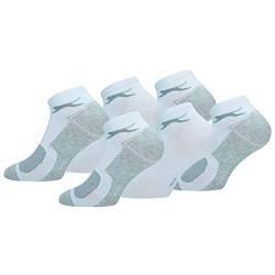 Slazenger 6 Paar Knöchellange Socken - Baumwollpiquet - Jede Verwendung - Herren (Mehrfarbig (weiß-grau), 39-42) von Slazenger