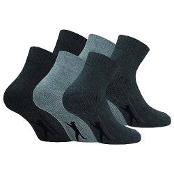Slazenger 6 Paar Quarter Tech Socken - Frottee Einlegesohle - Herren (Mehrfarbig, 39-42) von Slazenger