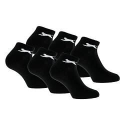 Slazenger 6 Paar Socken Sneaker Knöchelhöhe, ausgezeichnete Baumwollqualität (Schwarz, 43-46) von Slazenger
