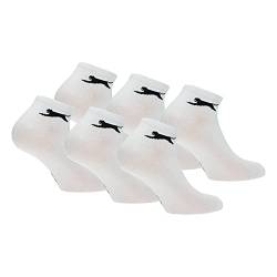Slazenger 6 Paar Socken Sneaker Knöchelhöhe, ausgezeichnete Baumwollqualität (Weiß, 39-42) von Slazenger