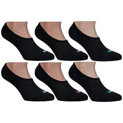 Slazenger 6 Paare Unsichtbare Socken - Sommer - Piquetverarbeitung - in Polyamid - Frau (Schwarz, Taglia Unica) von Slazenger