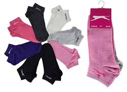 Slazenger 8 Paar Damen Sneakersocken mit Glitzereffekt, Kurzsocken in 7 Farben in 35-38/39-42 von Slazenger