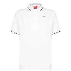 Slazenger Tipped Herren Polo Poloshirt T Shirt Kurzarm Classic Fit Tee Top L von Slazenger