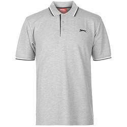 Slazenger Tipped Herren Polo Poloshirt T Shirt Kurzarm Classic Fit Tee Top L von Slazenger