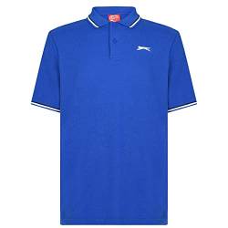 Slazenger Tipped Herren Polo Poloshirt T Shirt Kurzarm Classic Fit Tee Top XL von Slazenger