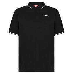 Slazenger Tipped Herren Polo Poloshirt T Shirt Kurzarm Classic Fit Tee Top XL von Slazenger