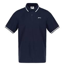 Slazenger Tipped Herren Polo Poloshirt T Shirt Kurzarm Classic Fit Tee Top XXL von Slazenger