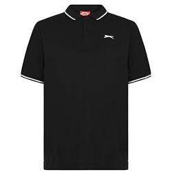 Slazenger Tipped Herren Polo Poloshirt T Shirt Kurzarm Classic Fit Tee Top XXL von Slazenger