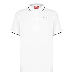 Slazenger Tipped Herren Polo Poloshirt T Shirt Kurzarm Classic Fit Tee Top XXL von Slazenger