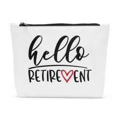 Sldpngo Make-up-Tasche für den Ruhestand, lustiges Geschenk zum Ruhestand, Geschenk für Frauen, Ruhestandsgeschenke für Frauen, Kosmetiktasche, Abschiedsgeschenk für Frauen, Hallo, 10*7.5*2 inch von Sldpngo