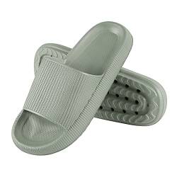 Sleeleece Badeschuhe Herren Damen Cozyslides Hausschuhe rutschfeste Badelatschen Sommer Strand Pool Sliders Eva Super Weich Badeschlappen Dicke Pantoletten Wolkenschuhe Slippers von Sleeleece