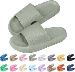 Sleeleece Cozyslides Original Damen Schlappen 100% EVA Super Weich Rutschfest Badeschuhe Herren Slippers Badeschlappen Cloudyzz Hausschuhe Sommer Dicker Sohle Unisex Pantoletten von Sleeleece