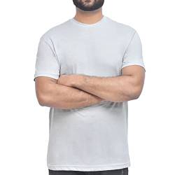 Sleepdown Herren, Kurzärmelig, Rundhalsausschnitt, 100% Baumwolle T-Shirt, Grau, M von Sleepdown