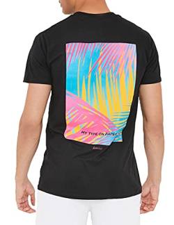 Sleepdown Herren Mens Love Island Thirst Trap Tropical Back Print Tshirt (L, Black) T-Shirt, L von Sleepdown