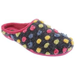 Sleepers Amy Damen Hausschuhe/Pantoffeln mit Punktemuster (41 EUR) (Fuchsia/Bunt) von Sleepers