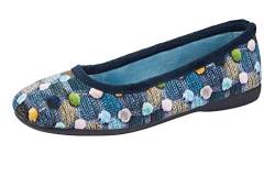 Sleepers - Damen Hausschuhe Samira, Ballerina (38 EU) (Blau) von Sleepers