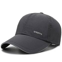 Sleeping forest Basecap Herren Sommer Athletic Golf Cap Damen Baseball Cap Trocken Sonnenschutz Atmungsaktiv Running Hat Outdoor Verstellbare Sport Cap Leichtgewicht Farben Sonnenhut Unisex Dunkelgrau von Sleeping forest