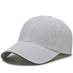 Sleeping forest Basecap Herren Sommer Athletic Golf Cap Damen Baseball Cap Trocken Sonnenschutz Atmungsaktiv Running Hat Outdoor Verstellbare Sports Cap Leichtgewicht Farben Sonnenhut Unisex Weiß von Sleeping forest