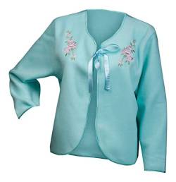 Slenderella Damen-Bettjacke aus weichem Polar-Fleece, mit Schleife, Blumenstickerei, Hausmantel, mintgrün, 16-18 von Slenderella