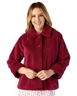 Slenderella Ladies Waffle Bed Jacket BJ4325 Raspberry Large von Slenderella