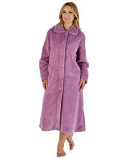 Slenderella Ladies Waffle Button Dressing Gown HC4327 Heather 2XL von Slenderella