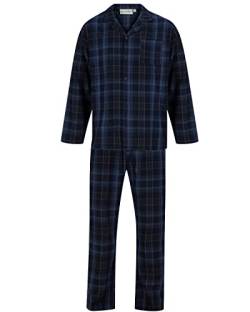 Slenderella Walker Reid WR88821 Karo-Baumwoll-Pyjama-Set Marine XLarge von Slenderella