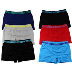 Sleques Premium Boxershorts 6er Pack - Hochwertige Kinder Unterhosen - Optimaler Mikrofaser Shorts für Jungen - Farbenvielfalt - Größe 104-116 (4-6) A.K06.Uni von Sleques