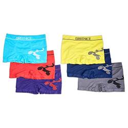 Sleques Premium Boxershorts 6er Pack - Hochwertige Kinder Unterhosen - Optimaler Mikrofaser Shorts für Jungen - Farbenvielfalt - Größe 110-122 (6-8) A.4361 von Sleques