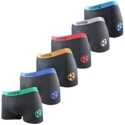 Sleques Premium Boxershorts 6er Pack - Hochwertige Kinder Unterhosen - Optimaler Mikrofaser Shorts für Jungen - Farbenvielfalt - Größe 128-140 (8-10) Fußball1 von Sleques