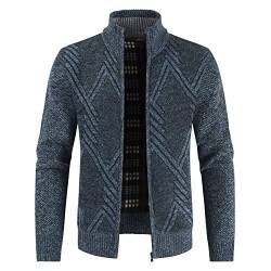 Sliktaa Herren Strickjacke Herbst Winter Festival Warme Mode Pullover Übergangsjacke mit Reißverschluss von Sliktaa