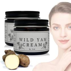 Wild-Yam-Creme, natürliche Bio-Wild-Yam-Ausgleichscreme zur Wiederherstellung des hormonellen Gleichgewichts, straffende Anti-Aging-Gesichtsfeuchtigkeitscreme (2 PCS) von Slipasikao