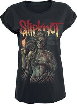 Slipknot Burn Me Away Frauen T-Shirt schwarz S 100% Baumwolle Band-Merch, Bands von Slipknot