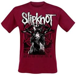 Slipknot Goat Männer T-Shirt rot M 100% Baumwolle Band-Merch, Bands von Slipknot