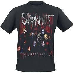 Slipknot Group Photo Männer T-Shirt schwarz S 100% Baumwolle Band-Merch, Bands von Slipknot