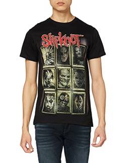Slipknot Herren New Masks T-Shirt, Schwarz (Black), (Herstellergröße: Small) von Slipknot
