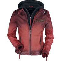 Slipknot Lederjacke - EMP Signature Collection - M bis 3XL - für Damen - Größe 3XL - rot/schwarz  - EMP exklusives Merchandise! von Slipknot