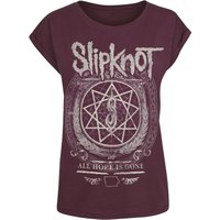 Slipknot T-Shirt - Blurry - L - für Damen - Größe L - rot  - Lizenziertes Merchandise! von Slipknot