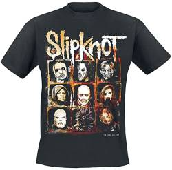 Slipknot The End, So Far Group Squares Männer T-Shirt schwarz L 100% Baumwolle Band-Merch, Bands von Slipknot