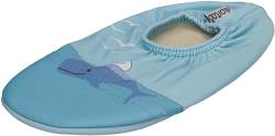 Slipstop Kinder Hausschuhe Badeschuhe Alaska Eisbär und Wal Blue, Größe:21/23 EU von Slipstop