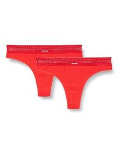 sloggi Damen GO Ribbed Brazil C2P Brasilien, Campari, XL (2er Pack) von Sloggi