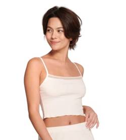 sloggi Damen GO Ribbed Crop top Pyjamaoberteil, Angora, M von Sloggi