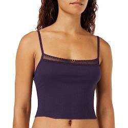 sloggi Damen GO Ribbed Crop top Pyjamaoberteil, Blueberry, L von Sloggi