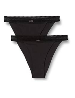 sloggi Damen GO Ribbed Tanga C2P Slip, Black, L von Sloggi