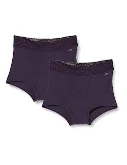 sloggi Damen Period Short Heavy 2P Pants, Blueberry, S von Sloggi