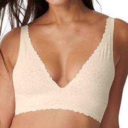 sloggi Damen Zero Feel Lace 2.0 Top Bustier, Angora, XS von Sloggi